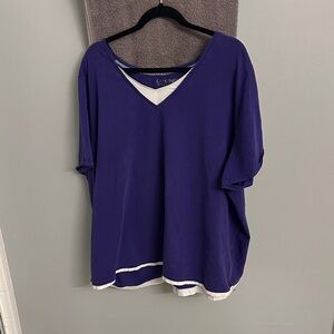 Catherines Deep Purple Short Sleeve Top